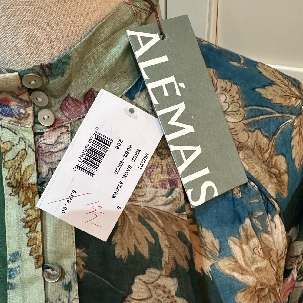 Alemais women’s Loretta blouse in Sage Floral. NWT Size 8 - Picture 10 of 12